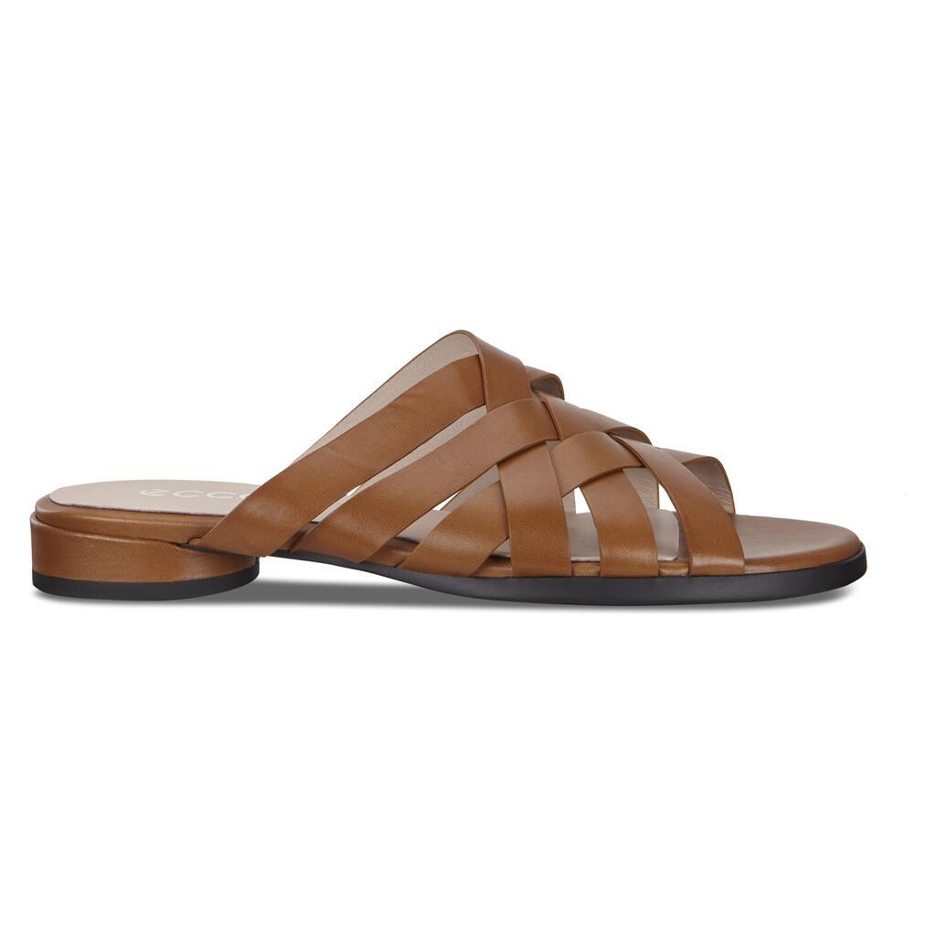 Ecco Womens Flat Sandals Brown Online - India LSU-378510